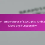 Color Temperatures of LED Lights: Ambiance, Mood and Functionality