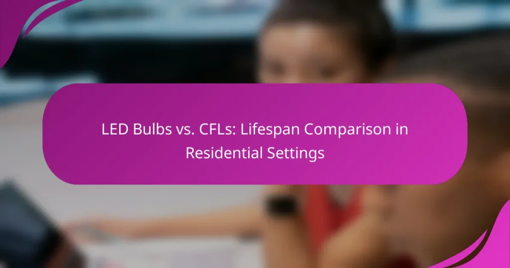 LED Bulbs vs. CFLs: Lifespan Comparison in Residential Settings