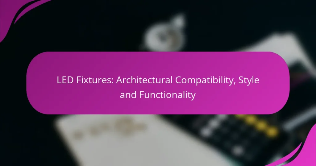 LED Fixtures: Architectural Compatibility, Style and Functionality
