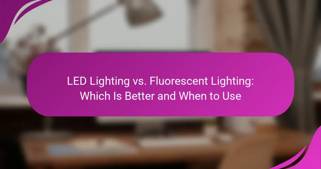LED Lighting vs. Fluorescent Lighting: Which Is Better and When to Use