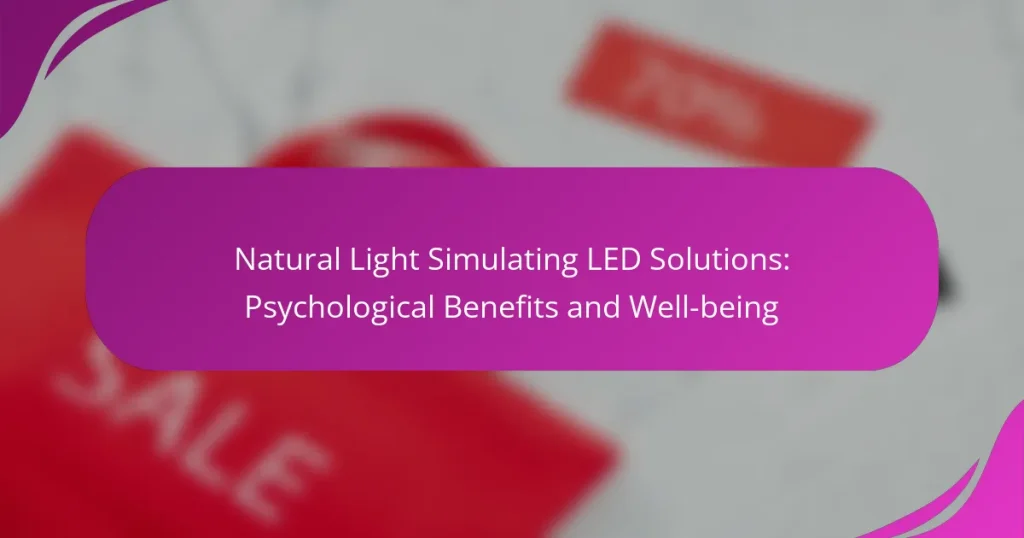 Natural Light Simulating LED Solutions: Psychological Benefits and Well-being
