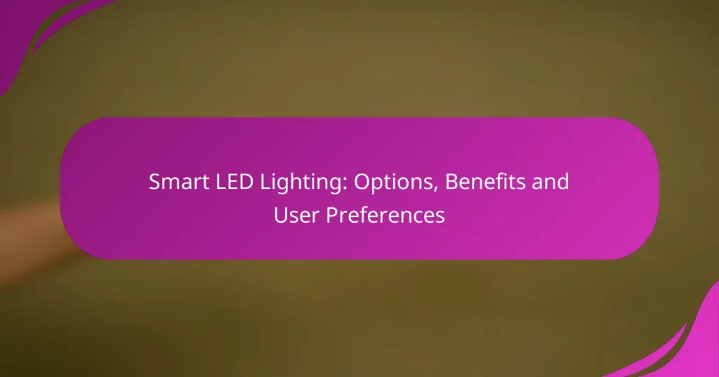 Smart LED Lighting: Options, Benefits and User Preferences