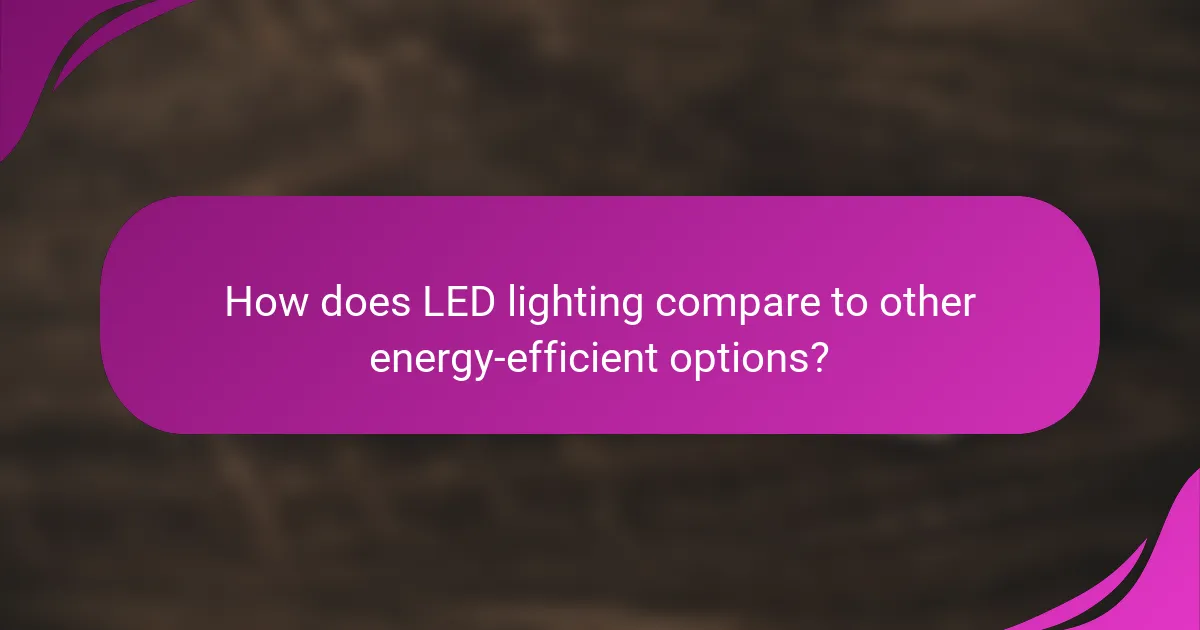 How does LED lighting compare to other energy-efficient options?