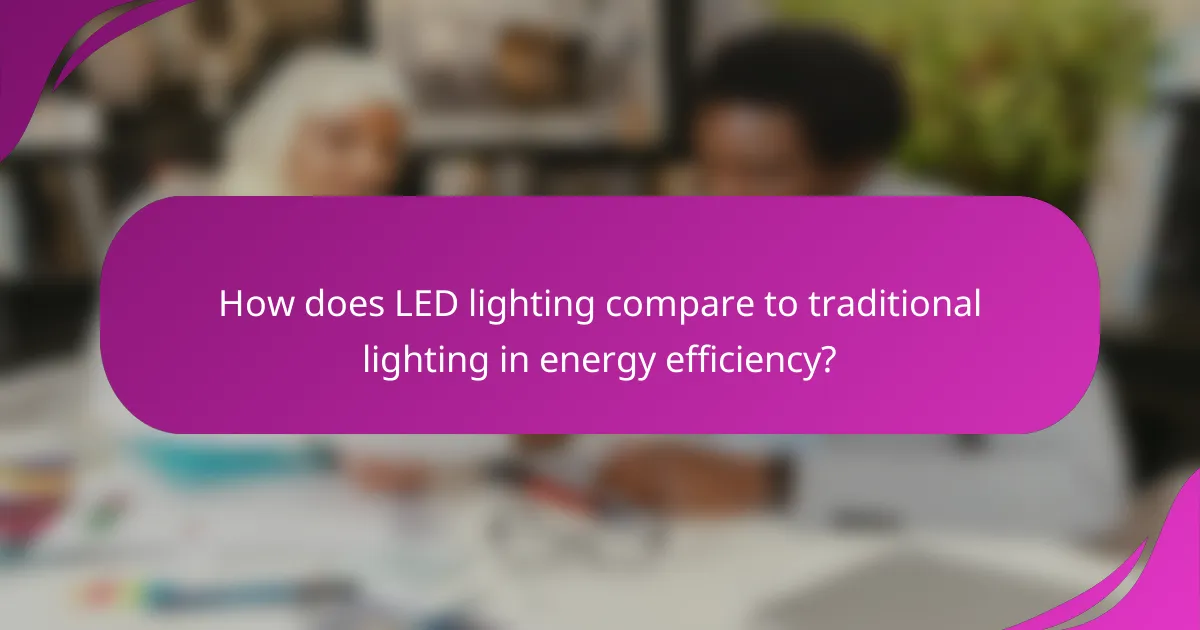 How does LED lighting compare to traditional lighting in energy efficiency?