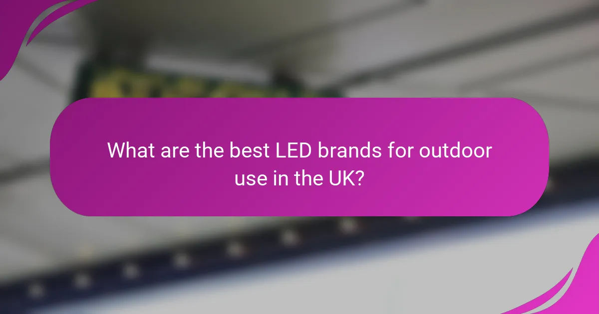 What are the best LED brands for outdoor use in the UK?