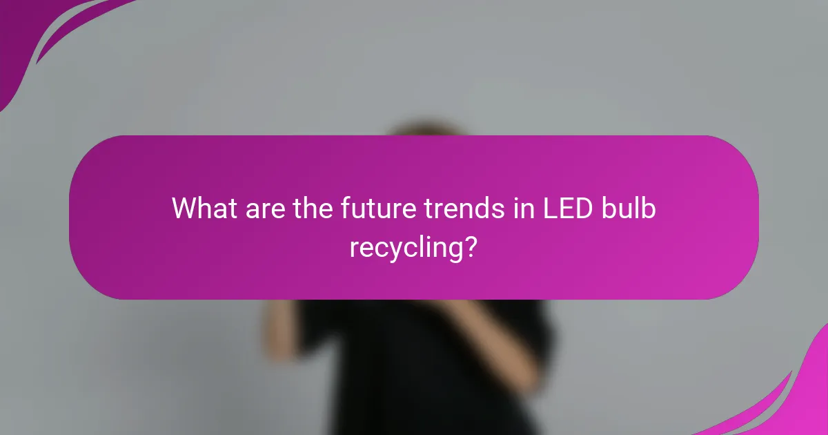 What are the future trends in LED bulb recycling?