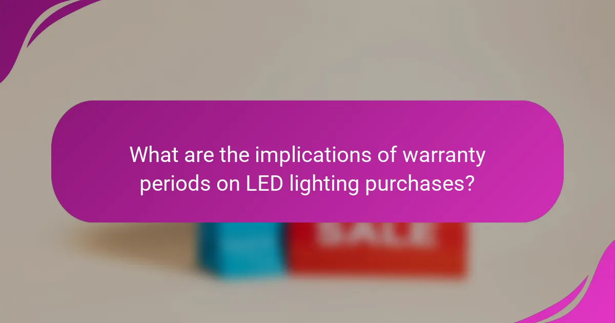 What are the implications of warranty periods on LED lighting purchases?