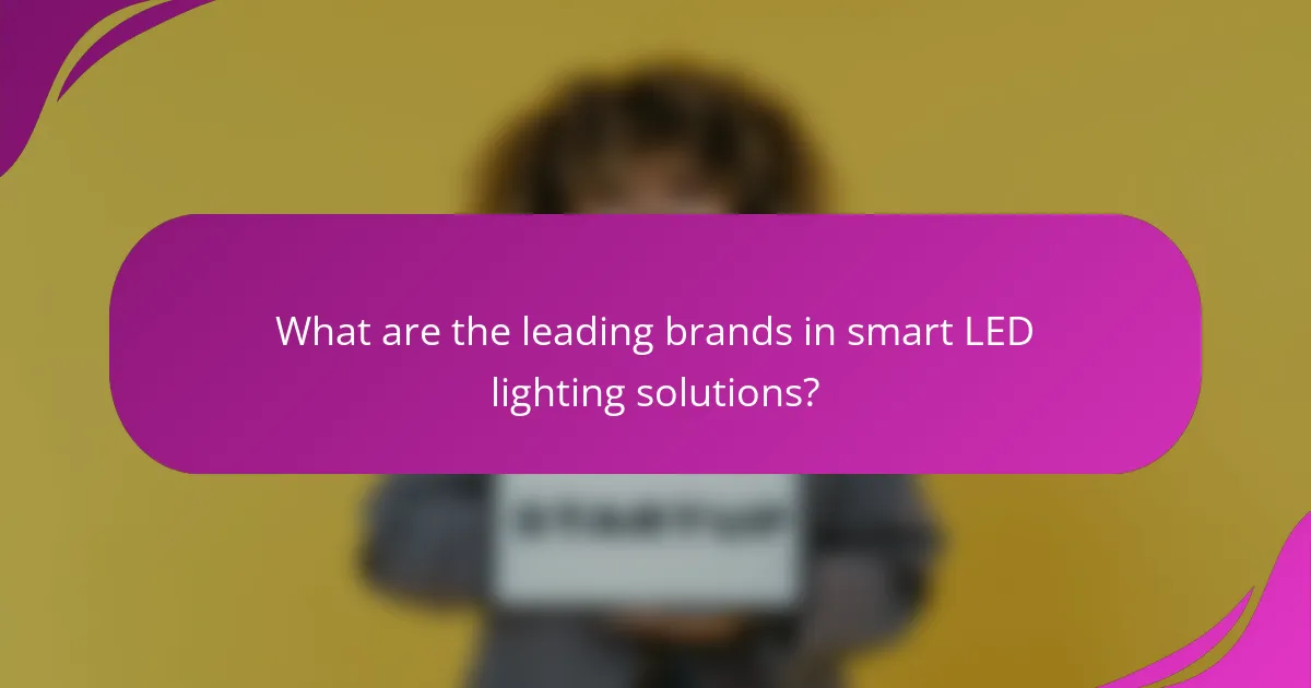 What are the leading brands in smart LED lighting solutions?