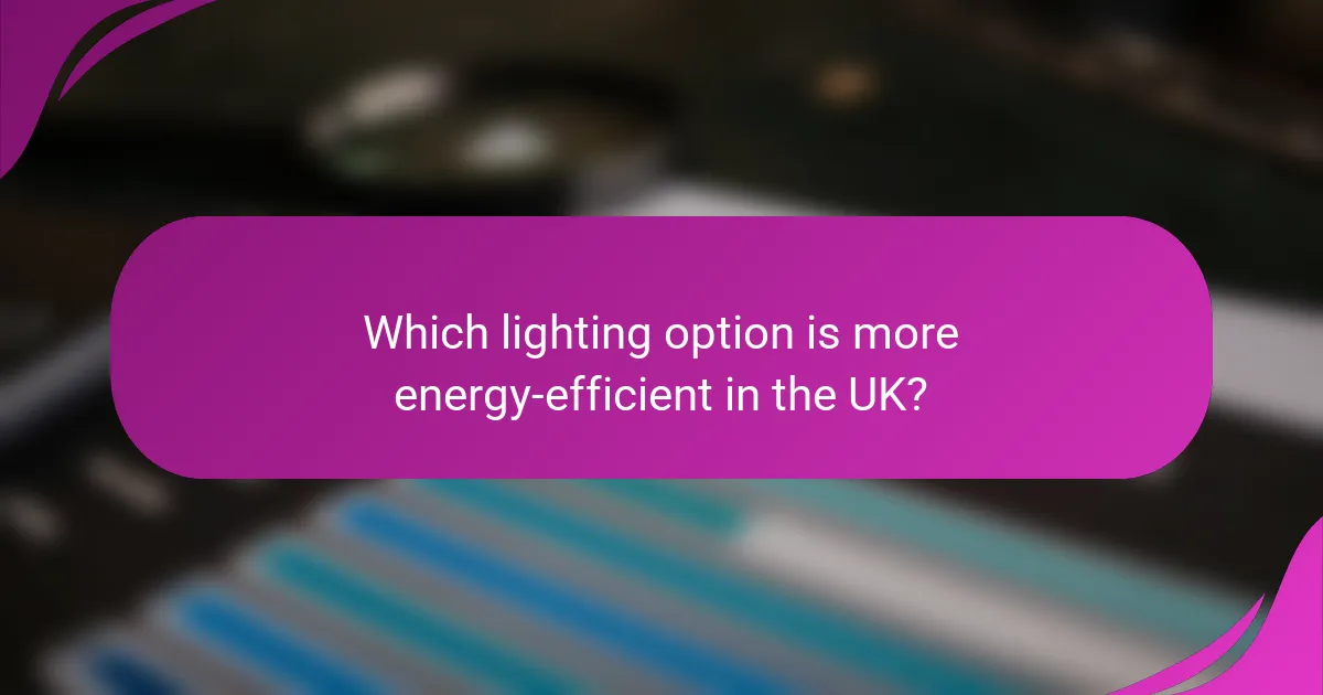 Which lighting option is more energy-efficient in the UK?